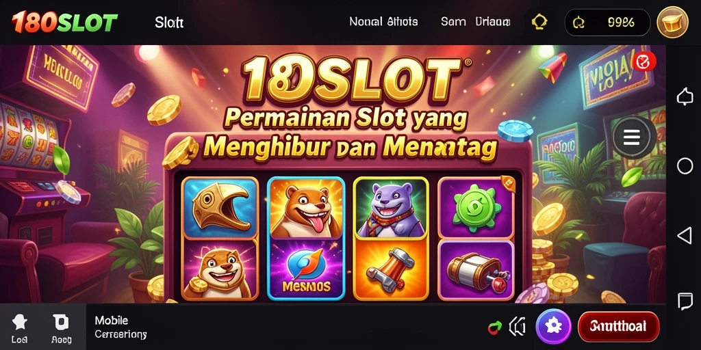 Tampilan gameplay yang mengasyikkan dari 180SLOT dengan berbagai tema menarik.