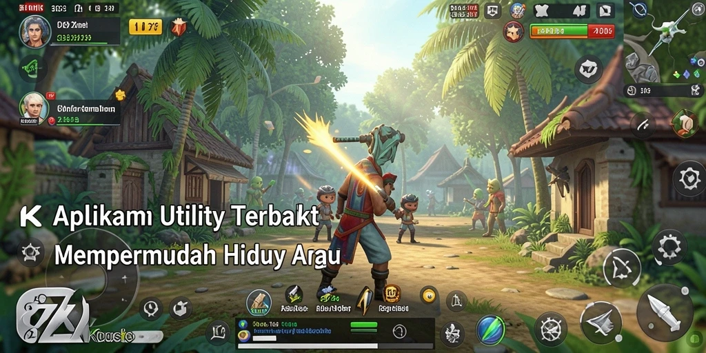 Tampilan antarmuka pengguna aplikasi Utility 8ZK yang menarik dan modern.
