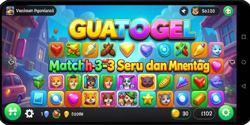 Tampilan gameplay GUATOGEL yang mendebarkan dan penuh warna.