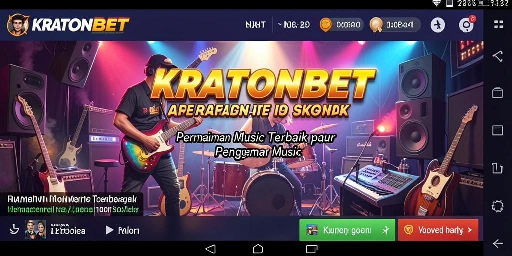 Tampilan gameplay KRATONBET yang menarik dan interaktif dalam menjelajahi musik.