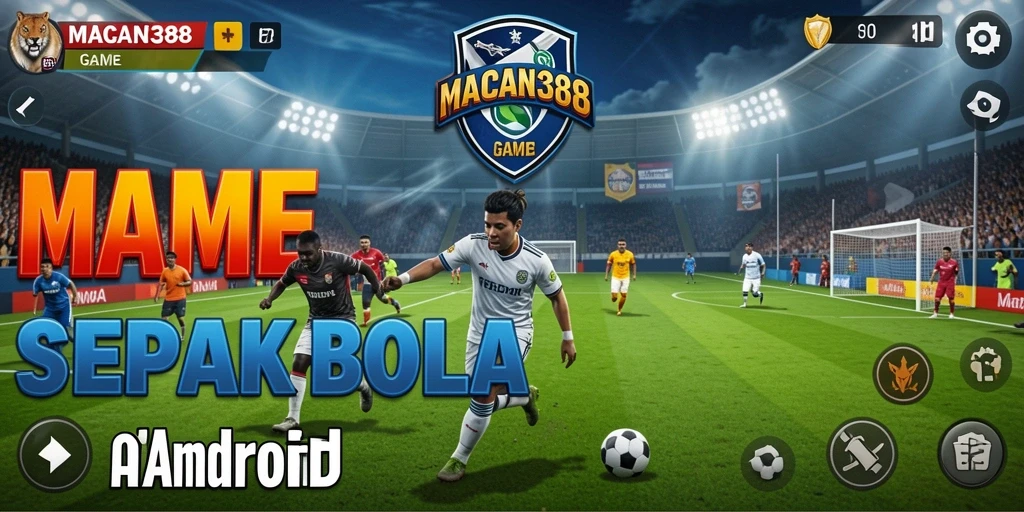 Tampilan gameplay menarik dalam game sepak bola MACAN388.