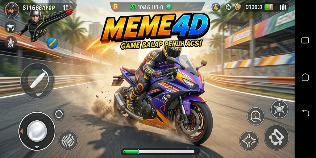Tampilan gameplay seru dan mendebarkan dari MEME4D.