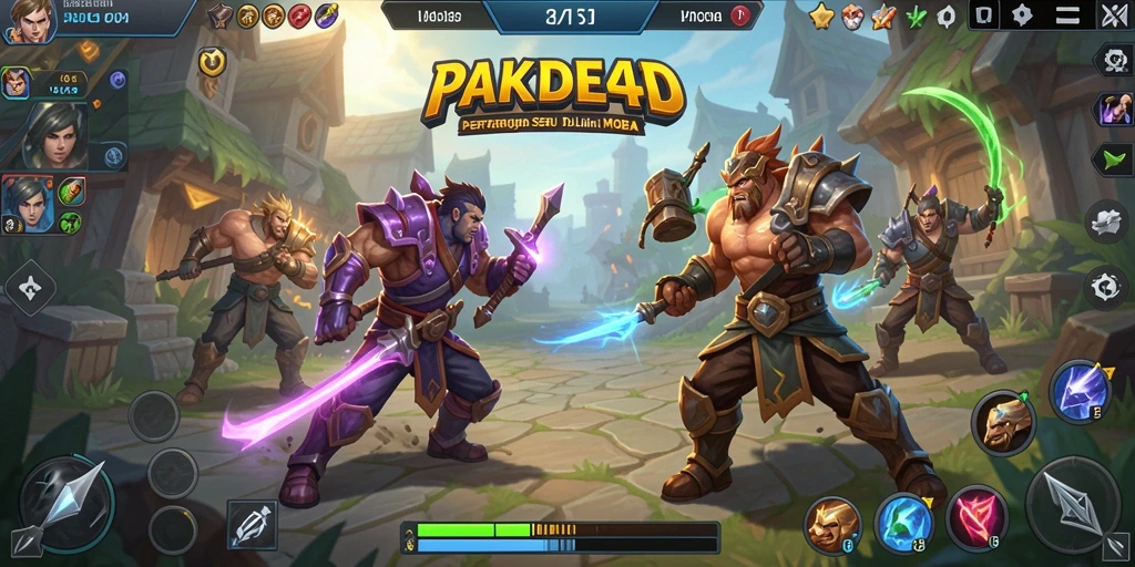 Tampilan seru pertarungan di arena PAKDE4D dengan karakter unik.