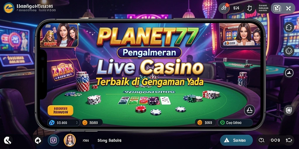 Screenshot PLANET77 menampilkan dealer langsung dalam aksi di meja roulette.