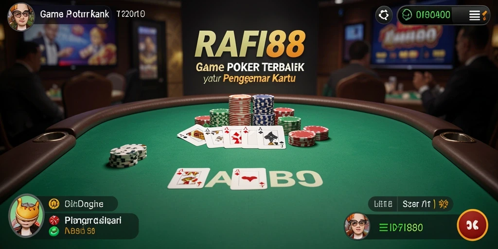 Tampilan seru dari permainan Poker di RAFI88.